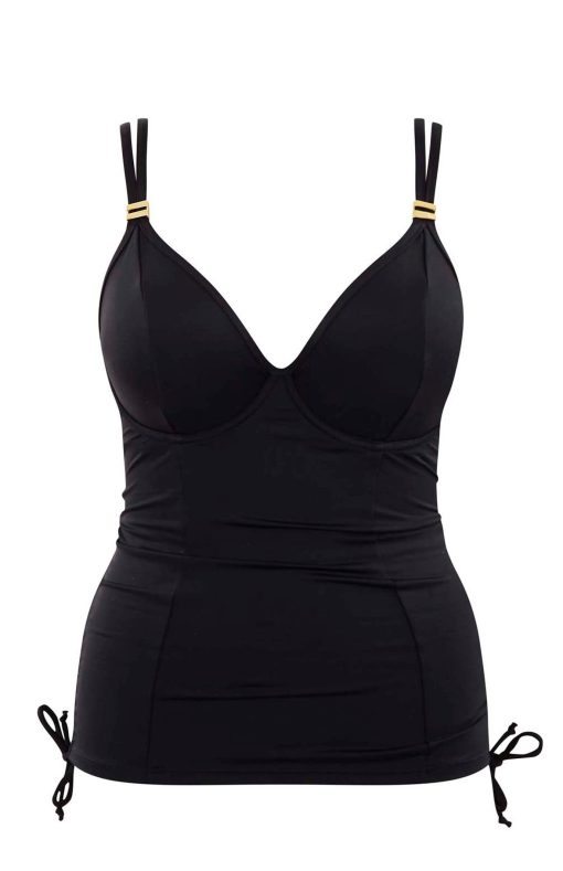 Panache Anya Riva tankini bolur með innbyggðum haldara-Black - Image 5