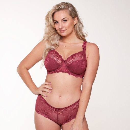 LingaDore Daily Full coverage Lace bra Tawny port