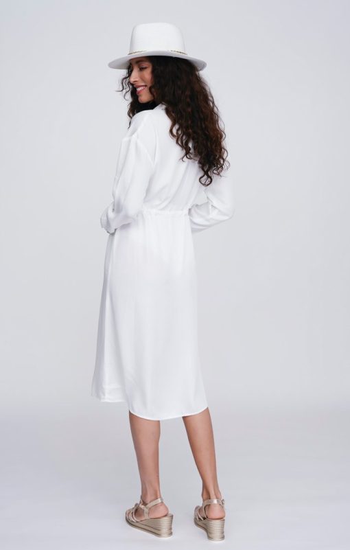 Pia Rossini Alora Shirt Dress-White - Image 2