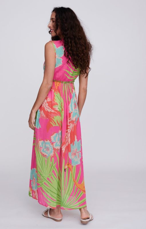 Pia Rossini Fiesta Maxi Dress-Fuchsia - Image 3