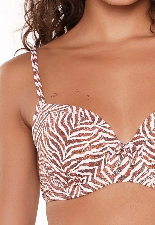 LingaDore Moulded Bikini top-Zebra print - Image 4