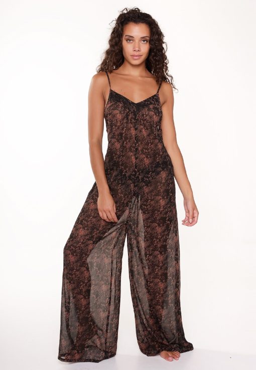 LingaDore Jumpsuit Black Koper print - Image 2