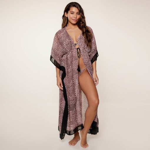 LingaDore Long Kimono Leopard print