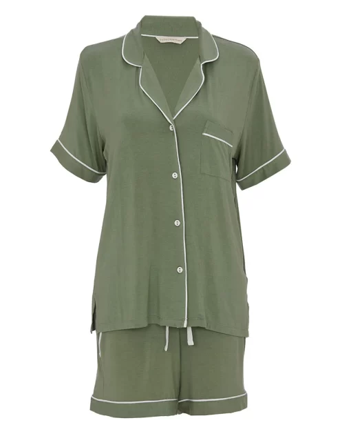 Cyberjammies Lea Modal stuttbuxnasett Sage green - Image 4